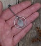 Sea Glass and Recycled Sterling Silver Necklace, White Scottish Sea Glass - Image 3