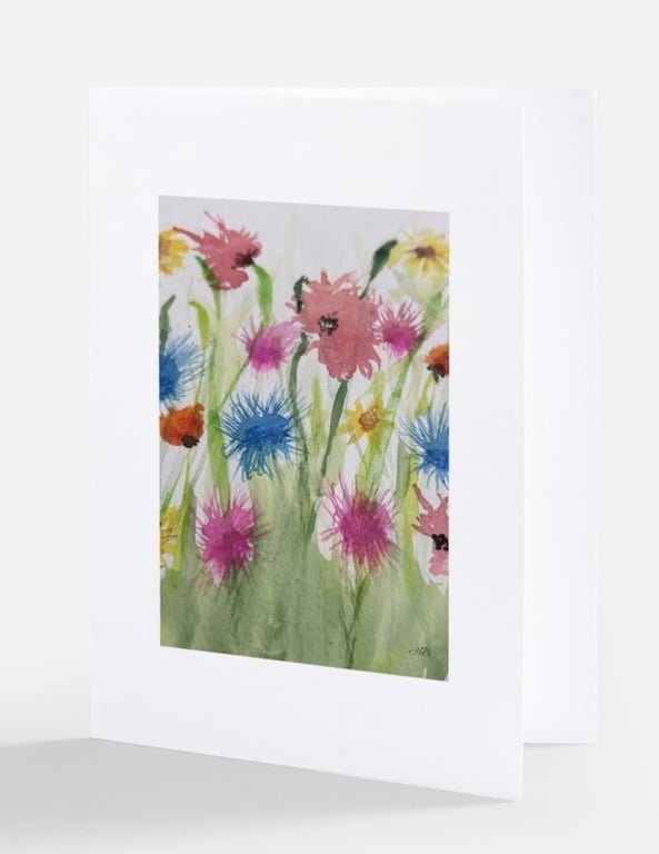 Wildflowers Watercolour Printed Greeting Cards Notelets