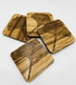 Recycled Gingko patterned Coasters in Bamboo SKU-CG1 to CG4 - Image 9