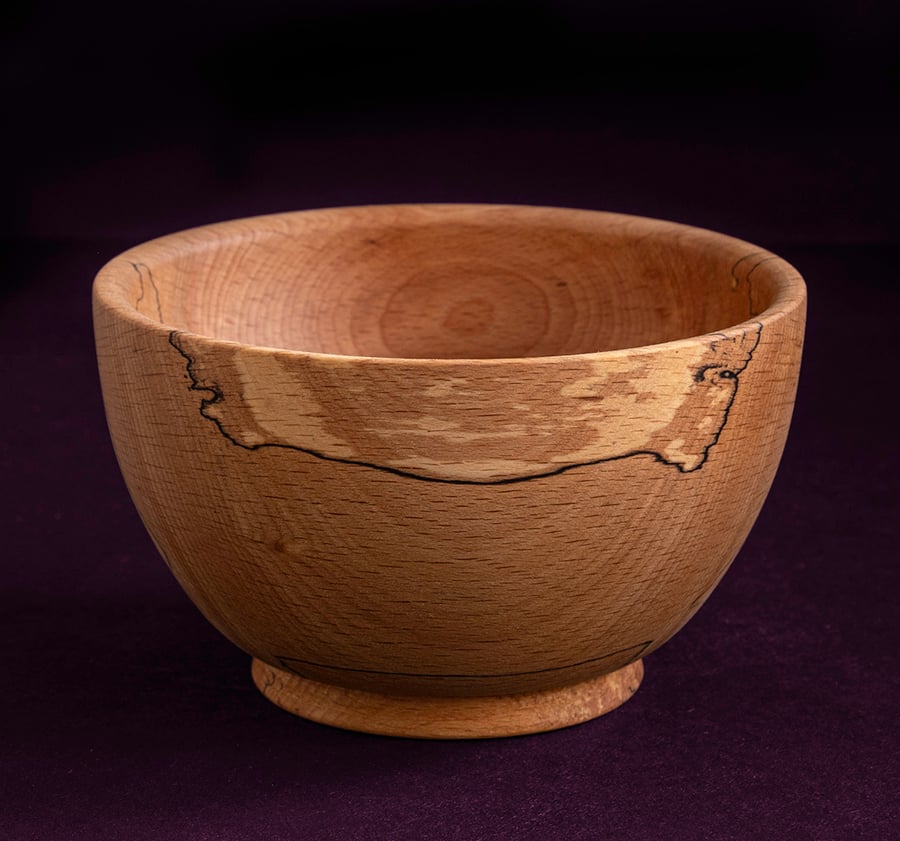 Spalted Beech bowl W110mm by H65mm