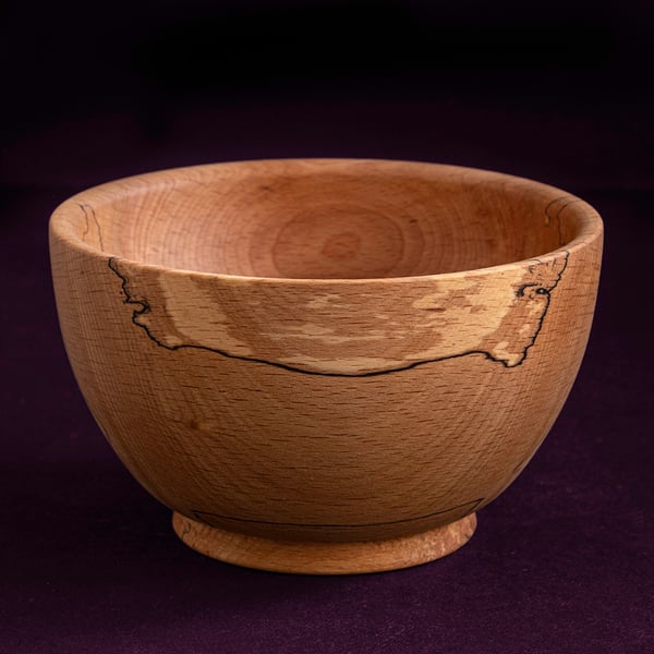 Spalted Beech bowl W110mm by H65mm