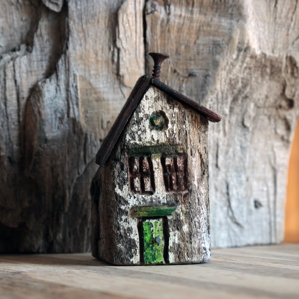 Wonky Driftwood Hoose, Driftwood Art from Scotland No15 