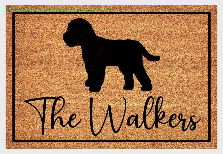 Cockapoo Door Mat - Personalised Cockapoo Welcome Mat - 3 Sizes