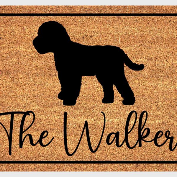 Cockapoo Door Mat - Personalised Cockapoo Welcome Mat - 3 Sizes