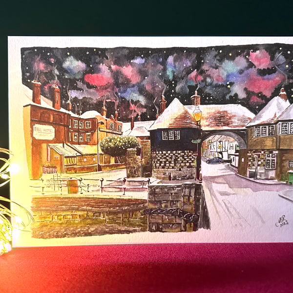 Beautiful C5 Christmas Cards "Tollbridge Sandwich, Kent"