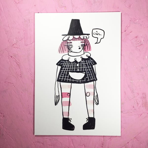 Cŵl- Welsh Lady Small Poster Print