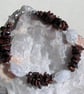 SALE - Red Tigers Eye & Crackled Clear Quartz Gemstone Bracelet "Monarch Dew" - Image 3