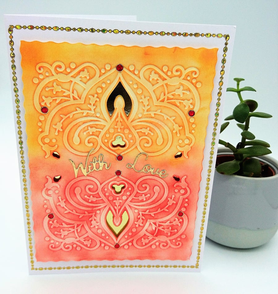 "With Love" Card, Any Occasion, or Send Love to those who need it FREE P&P to UK