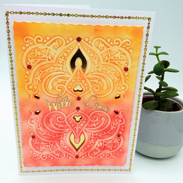 "With Love" Card, Any Occasion, or Send Love to those who need it FREE P&P to UK