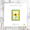 Mother’s Day Card with Detachable Glass Bookmark or Light Catcher