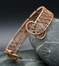 Double Cross Woven Copper Cuff Bracelet - Image 3