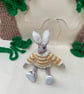 Meet Pip "Pippy" Puddle-Hop the sweet little bunny, Rabbit Ornament, Rabbit Gift - Image 5