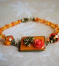Orange Bee and Flower Bracelet - Image 2