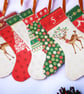 Handmade Reusable Advent Stockings Set - Deer - Image 7