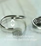 Spiral Sleeper Earrings Silver Hoops 14 mm or 12 mm - Image 4