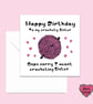 Funny crocheting birthday card with a ball of wool for friend, sister - Image 7