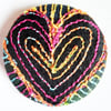 Buttons 1 inch button Hand Dyed Silks and Cottons Free Machine Embroidery Button