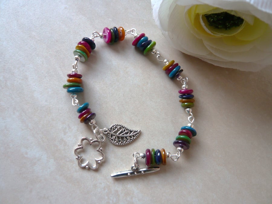 RESERVED FOR HELEN Colourful Shell Chip Bracelet (NOT FOR SALE)