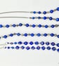 Lapis Lazuli Bead Necklace with Silver Spacers - Image 2