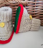 Designer Hand Knitted Cardigan & Booties Set 0-3 months size - Image 6