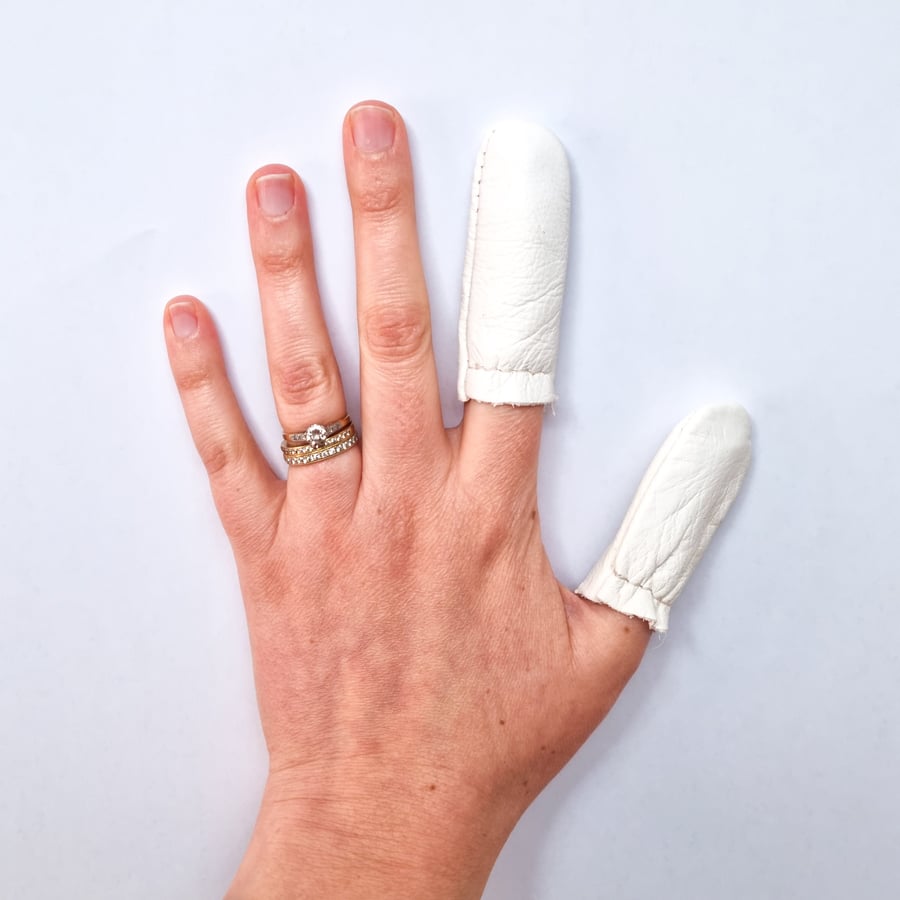 Leather Finger Protectors: Needle Felting & Sewing Thimbles