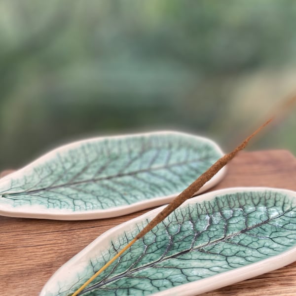 Ceramic Incense Stick Holder - Primrose Leaf