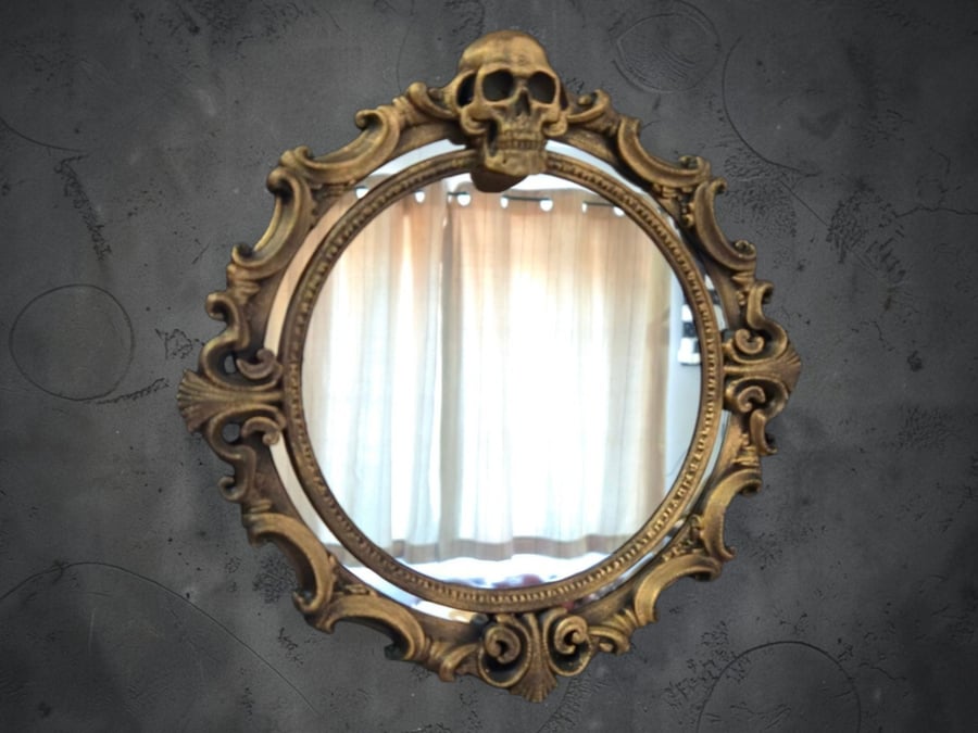 Goth Mirror 19cm Frame Baroque Style