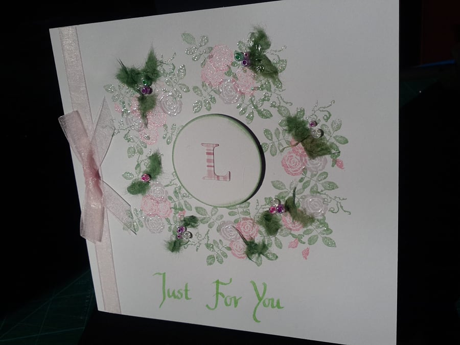 Pretty Floral Rose Birthday Card personalised