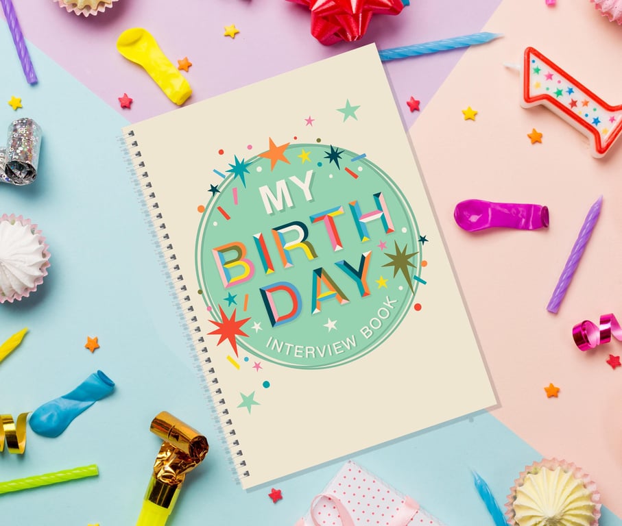 Birthday Interview Book Memories Journal for Ages 1-12 (New Baby Gift)