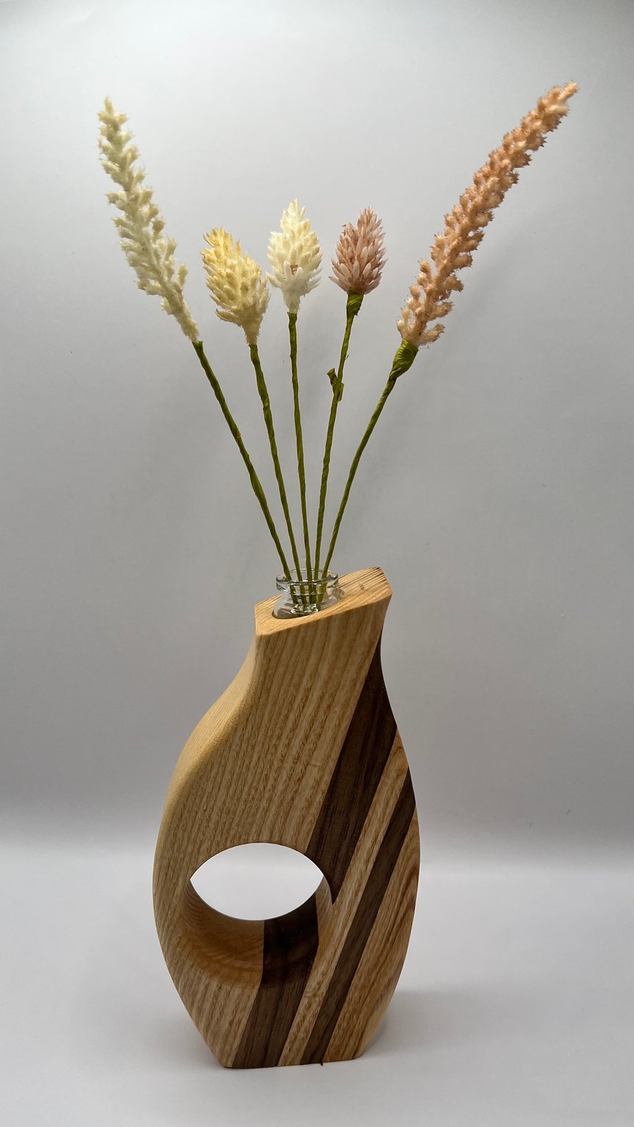 Handcrafted Wooden Thumb Vases for Foliage or Diffuser Reeds.