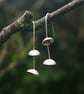 Eco Silver Acorn Cup  Earrings - Image 2
