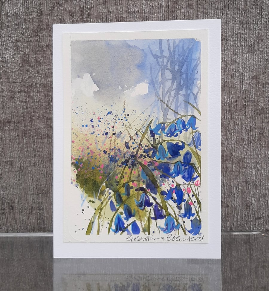 Bluebells. Blank Card. Original Watercolour Painting. 260140