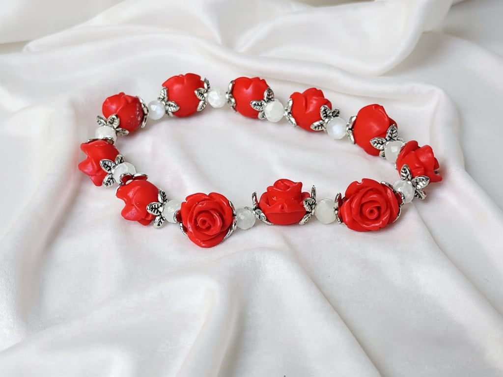 Cinnabar Rose Bracelet