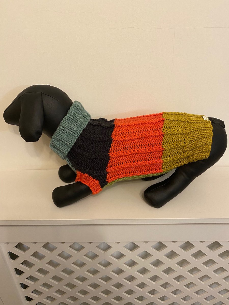 Dog Jumper - Ideal for a Miniature Dachshund or Small Dog, Roll Neck