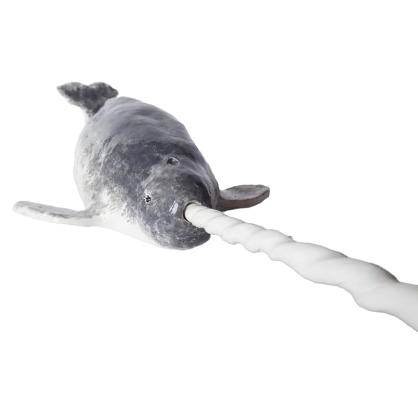 Narwhal Ceramic Sculpture - Handmade