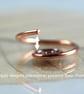 Copper Sleeper Hoops Spiral Detail Spiral Earrings - Image 2
