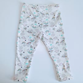 12-18 months Leggings. slouchy leggings, unicorns, rainbows, hearts, clouds 