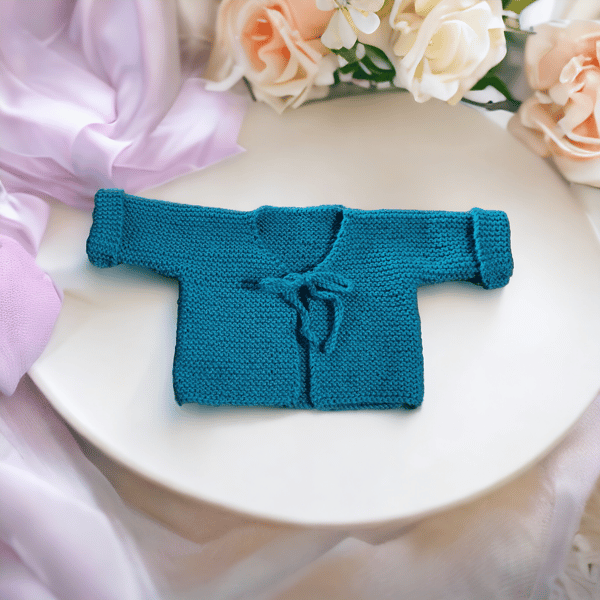 Hand knitted baby cardigan jacket 0-3 months