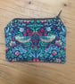 William Morris Strawberry Thief Design Quilted Fabric Mini Purse