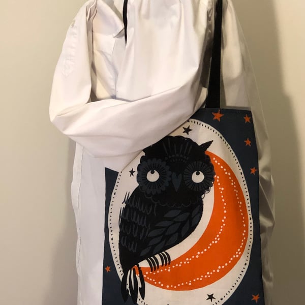 Handy Crow and Owl Gothic Tote Book Craft  Bag 