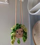 Hanging crochet plant kawaii cute handcrafted unique - Image 4