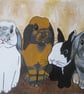 Pet Portrait Cartoon Style 6x4 Cat Dog Rabbit Guinea Pig Hamster Horse Donkey - Image 5