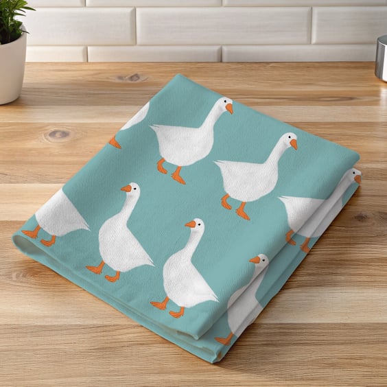 Goose Tea Towel, Gracie the Goose, Cotton Tea Towel