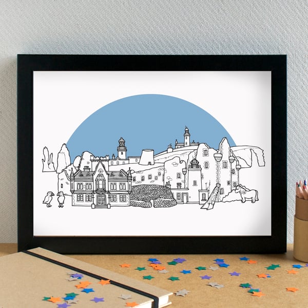 Shetland Islands Skyline Travel Art Print