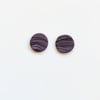 Purple faded zebra earrings