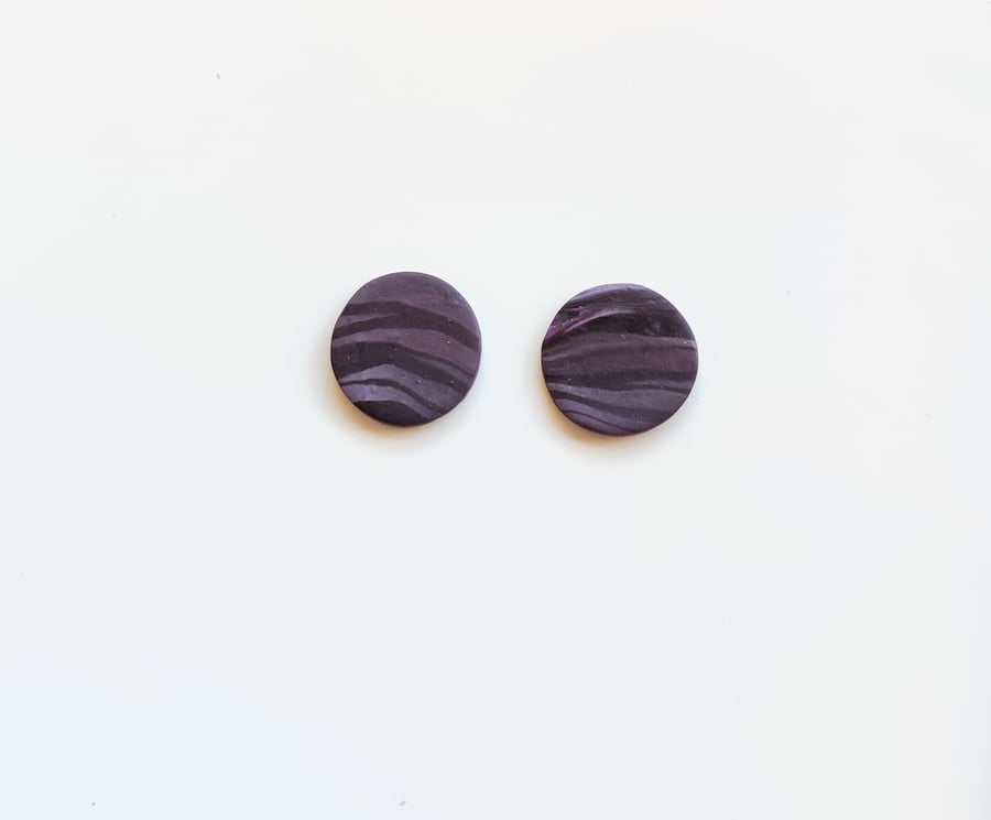 Purple faded zebra earrings