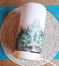 Forest Scene Lamp with Wooden Base - Image 1