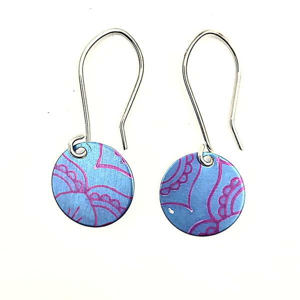 Handmade Aluminium and Silver Reversible Earrings