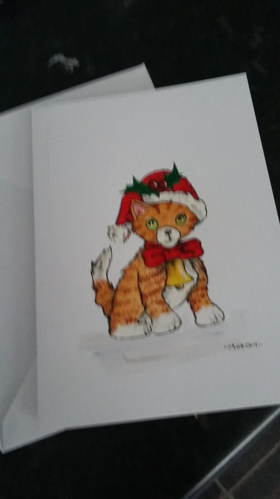 HAND PAINTED CHRISTMAS CARD