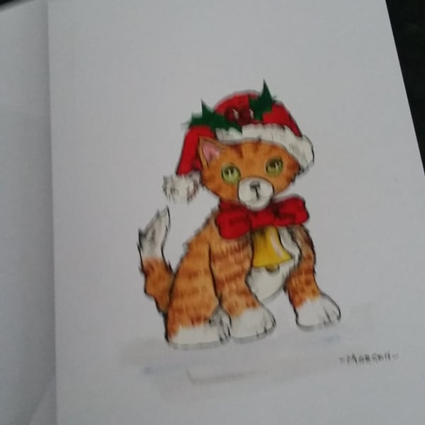 HAND PAINTED CHRISTMAS CARD